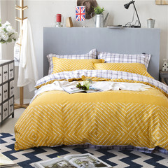 Oboni cotton four piece set COTTON BEDSPREAD Quilt Set simple bedding kit 1.8 m bed 1.5m Fei 1.5m (5 ft) bed