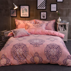 [residential posture] MISS 1.5 bed 4 sets of irregular pattern warm and fuzzy bedding set rotany (powder) 1.5m (5ft) bed set