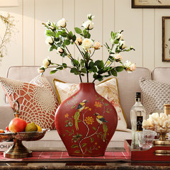 American oak manor rural hand-painted flower vase ornaments Home Furnishing ceramic flower decoration creative living room