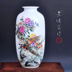 Jingdezhen ceramic flower vase famous hand-painted flower porcelain porcelain gifts home table decorations