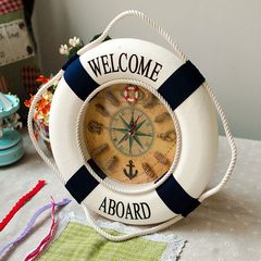 Ocean buoy Mediterranean style clock clock Home Furnishing tire Home Furnishing decorative clocks hanging ornaments You can edit it after you select it
