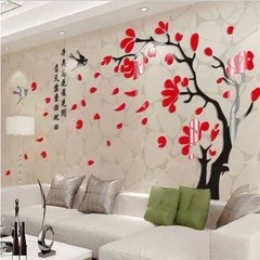 3D acrylic crystal three-dimensional wall stickers creative three-dimensional wall stickers TV living room sofa bedroom wall stickers wall background Other color contact customer service in