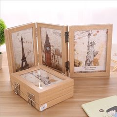 Creative Home Furnishing retro decoration seventy percent off logs creative studio frame wedding gift photo wall hanging wall table 3 inch Simple white