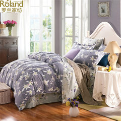 Roland home textiles, four cotton sets, spring and autumn pure cotton 1.8m suite, bedding, 4 sets of quilt covers, men's dream flower 1.5m (5 feet) bed.