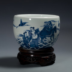 Jingdezhen ceramic vase handmade antique porcelain Home Furnishing furnishings ornaments of modern Chinese ceramic Aquarium
