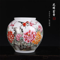Jingdezhen ceramic vase of famous works of hand drawn FLOWER FLOWER FLOWER ornaments crafts table clean equipment