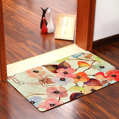 Lovely cartoon door mat, mattress, kitchen bathroom, doormat, long strip, antiskid, absorbent bedroom carpet, 40*60CM, [Qing] spiders mat in flowers.