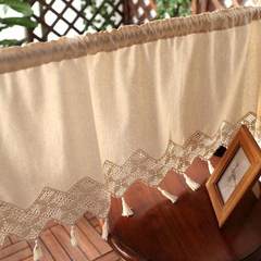 American country simple cotton crochet half curtain curtain lintel small cafe curtain curtains Without shade head + flat Cotton crochet - rod road section