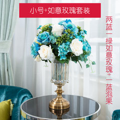 European American flower vase glass crystal crafts creative decoration room decoration living room table Home Furnishing Rose suit