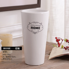 Shipping simple modern white porcelain ceramic flower vase is Home Furnishing Nordic minimalist decoration Flower barrels