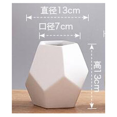 Export polygonal ceramic glass vase from Europe and the United States, small fresh household decoration decoration decoration decoration decoration decoration geometric flower arranging device E style