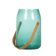 The new vase hand blown color transparent vase bottle of bamboo fiber fabric to mail bag Longing blue