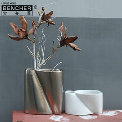 Bucherer fashion vase modern minimalist Ceramic Vase Decoration decoration decoration room X431 Two grade X431 large matt white