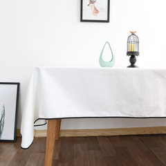 White cloth table cloth, simple modern pure color, Nordic wind, rectangular Hotel, coffee shop, western restaurant table cloth tablecloth 90*120cm