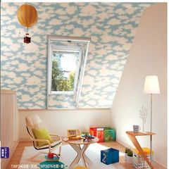Japan imports wallpaper, children's room, blue sky white wallpaper, children's ceiling wallpaper TWP3468 Three thousand four hundred and sixty-eight Wallpaper only