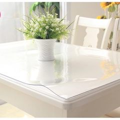 PVC table cloth, soft glass frosted, translucent tablecloth, table cloth, waterproof table mat, crystal board, coffee table mat, custom made Transparent 2.0mm 80*80cm