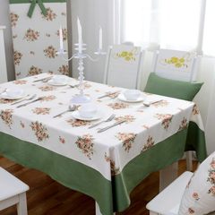 European minimalist modern cloth / cloth / cloth / cloth / table / table cloth cotton white green Splicing money 65+17 vertical *180cm