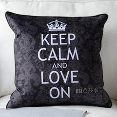 Bazaar Lee black letter keep calm sofa bed cushion pillow pillow waist pillow 45x45cm (pillowcase + pillow core) LOVE ON