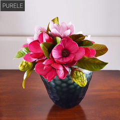 Export of high-grade pure handmade flower magnolia flower simulation set glass vase Home Furnishing jewelry ornaments