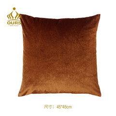 美式抱枕个性设计沙发靠垫套橙色爱马仕风靠枕样板房间靠背垫腰枕 枕套（不含芯） 熊棕橘45x45cm