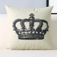 Love Paris modern minimalist black and white British office sofa cushion, car pillow, nap pillow, thick cotton pillows pillows: 55X55cm crown