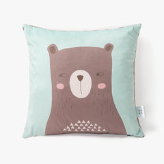 Plush pillow with a core, removable and washable cartoon animal cushion, comfortable comfortably imported Korean (45*24 cm) brown bear.