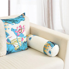 Chinese cylindrical pillows cushion, round sofa, waist pad, cotton and linen, neck pillow, silk color hall, long pillows, candy pillow large (55*30 cm) 4 round pillow bag post (message change)