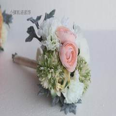 European style Korean floral decoration small fresh flower simulation silk flower bride holding flower flowers Fresh white green