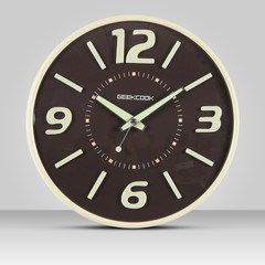 The modern American country fashion simple stereo luminous clock room wall clock clock clock mute quartz clock 12 inches