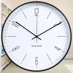 Modern minimalist living room wall clock clock clock creative metal household mute watch large wall clock Nordic personality 14 inches