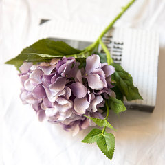 In the light of California feel fresh European Hydrangea Flower simulation silk flowers wedding table Purple (one branch)