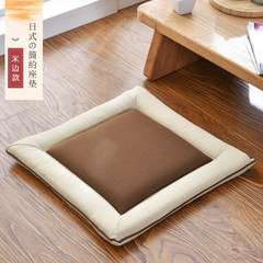 Japanese sponge chair cushion student stool seat cushion tie with anti-skid solid wood chair cushion floating window seat cushion [positive product guarantee] 45 days no reason to return Japanese style cushion - Beige side money
