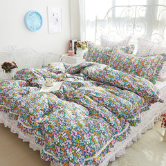 Ming cow, pastoral style, Korean applique, cotton kits, Princess wind 1.8 m single double bed four piece Han Feng 1.2m (4 ft) bed.