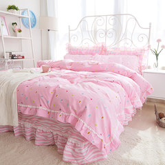 Ming cow, pastoral style, Korean applique, cotton kits, Princess wind, 1.8 meters, single double bed, four sets of sweetheart 1.2m (4 feet) bed.