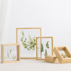 Love all home Nordic picture frame, can hang wall, creative feather dried flowers, plant leaf specimen folder embossing device 30*40cm Log frame (without frame plant)