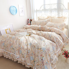 Ming cow, pastoral style, Korean applique, cotton kits, Princess wind 1.8 m single double bed four piece dream 1.2m (4 ft) bed