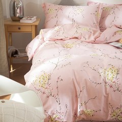 Autumn and winter increased peached cotton four piece warm flower cotton velvet warm bedding package standard Bed linen Rose 1.5m (5 feet) bed