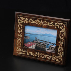 My family VNVMALL Italy handmade wood veneer decoration gift photo frame 8 inch Brown photo frame - big