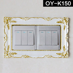 The room is decorated with acrylic garden switch with european-style creative socket wall with resin closed fire switch with Korean K150