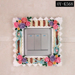 The room is decorated with acrylic garden switch affixed with european-style creative socket wall affixed with resin closed fire switch cover Korean K568