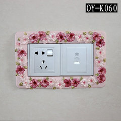 The room is decorated with acrylic garden switch with european-style creative socket wall with resin closed fire switch with Korean K060