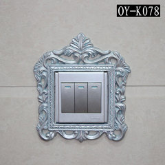 The room is decorated with acrylic garden switch with european-style creative socket wall with resin closed fire switch cover Korean K078