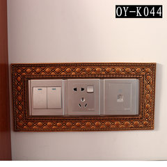 The room is decorated with acrylic garden switch with european-style creative socket wall with resin closed fire switch cover Korean K044
