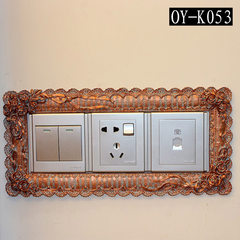The room is decorated with acrylic garden switch affixed with european-style creative socket wall affixed with resin closed fire switch cover Korean K053