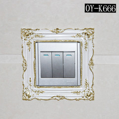 The room is decorated with acrylic garden switch with european-style creative socket wall with resin closed fire switch with Korean K666