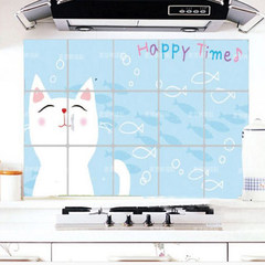 [] every day special offer high temperature stove wall tile self-adhesive household kitchen fume waterproof greaseproof paper paste Cat oil proof wallpaper [2 sheets] in