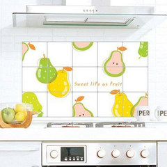 [] every day special offer high temperature stove wall tile self-adhesive household kitchen fume waterproof greaseproof paper paste Anti oil Wallpaper of Yali Pear [2 pieces] in