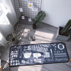 Nordic minimalist floor mattress, living room kitchen bedroom bedside bathroom antiskid carpet, window mat cushion, custom size, please consult customer service creative kitchen grey bottom.