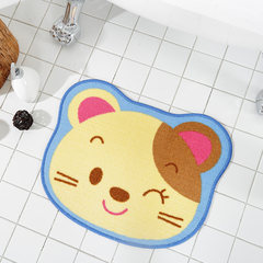 Cartoon floor mat, child floor mat, animal door mat, bedroom doormat, pad, anti slip mat, 45*55CM brown cat.