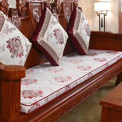 Luo Yi home, European four seasons mahogany sponge sofa mat tatami, made to order modern modern solid wood fabric cushion, palace red 80*80cm